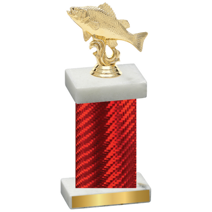 Single Red Carbon Fiber Fishing Trophy