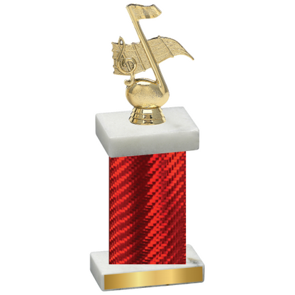 Single Red Carbon Fiber Music Trophy