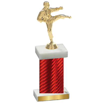 Single Red Carbon Fiber Karate Trophy