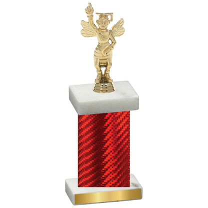 Single Red Carbon Fiber Academics Trophy