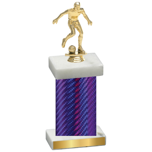 Single Purple Carbon Fiber Soccer Trophy