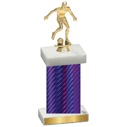 Single Purple Carbon Fiber Soccer Trophy