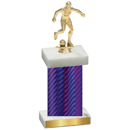 Single Purple Carbon Fiber Soccer Trophy