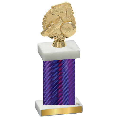 Single Purple Carbon Fiber Soccer Trophy