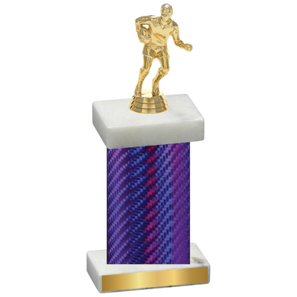 Single Purple Carbon Fiber Rugby Trophy