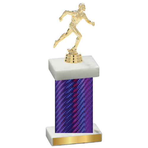 Single Purple Carbon Fiber Running Trophy