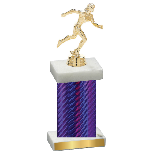 Single Purple Carbon Fiber Running Trophy