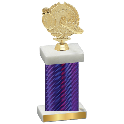 Single Purple Carbon Fiber Running Trophy