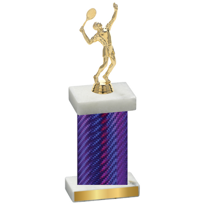 Single Purple Carbon Fiber Tennis Trophy