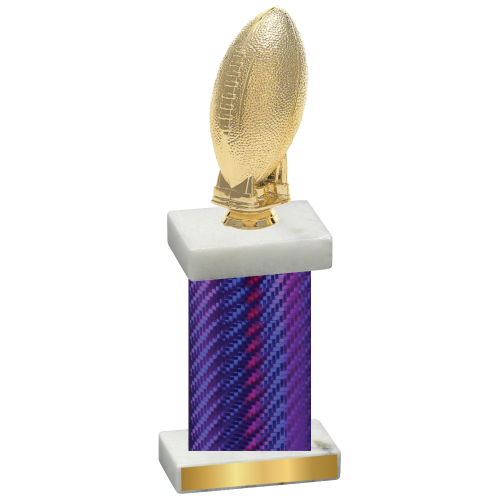 Single Purple Carbon Fiber Football Trophy