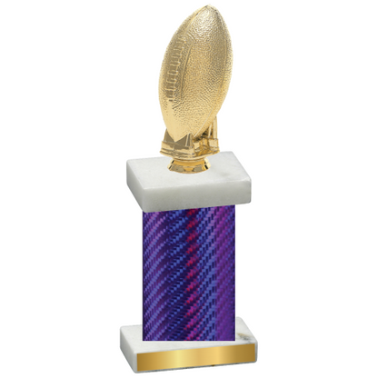 Single Purple Carbon Fiber Football Trophy