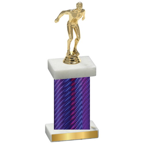 Single Purple Carbon Fiber Swimming Trophy