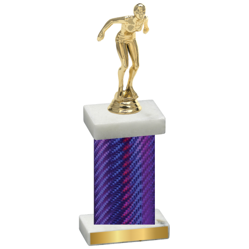 Single Purple Carbon Fiber Tennis Trophy