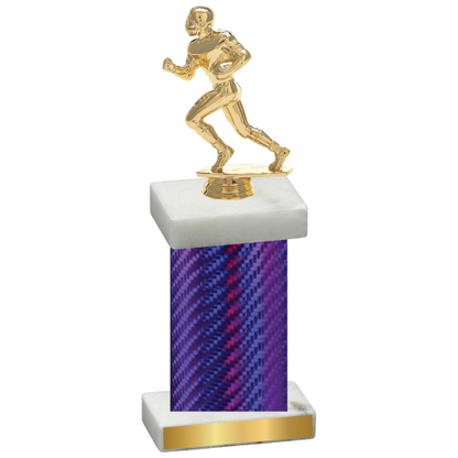 Single Purple Carbon Fiber Football Trophy