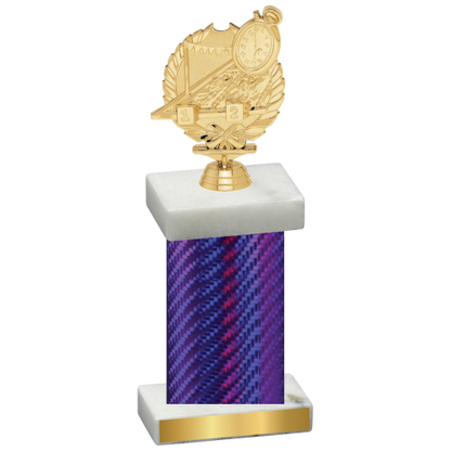 Single Purple Carbon Fiber Swimming Trophy