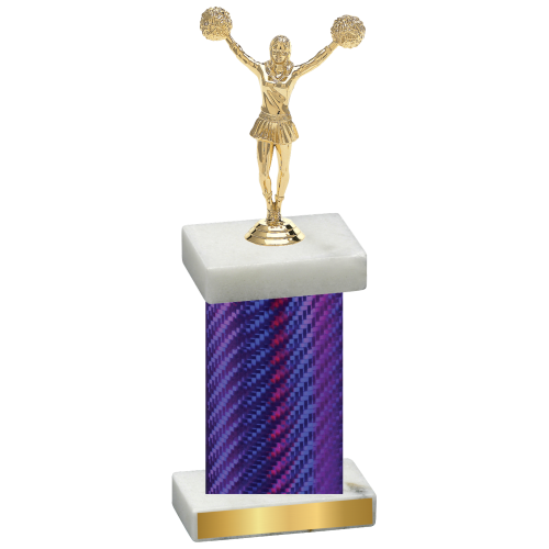 Single Purple Carbon Fiber Cheerleading Trophy