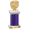 Single Purple Carbon Fiber Cheerleading Trophy