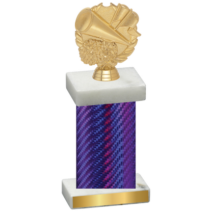 Single Purple Carbon Fiber Cheerleading Trophy