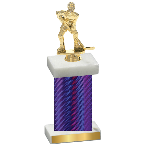 Single Purple Carbon Fiber Hockey Trophy