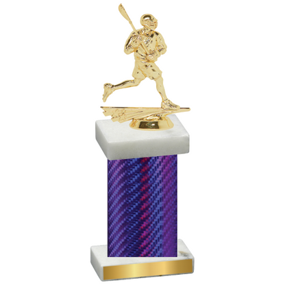 Single Purple Carbon Fiber Lacrosse Trophy