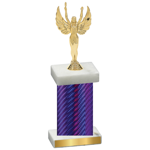 Single Purple Carbon Fiber Victory Trophy