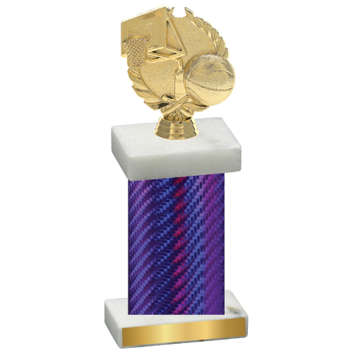 Single Purple Carbon Fiber Basketball Trophy