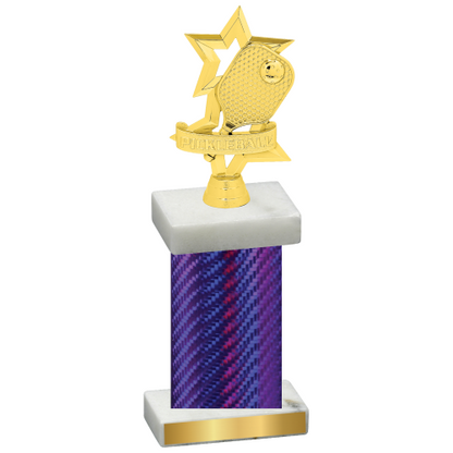 Single Purple Carbon Fiber Pickleball Trophy