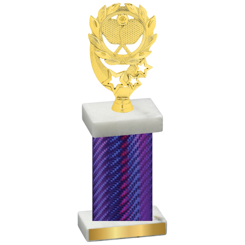 Single Purple Carbon Fiber Pickleball Trophy