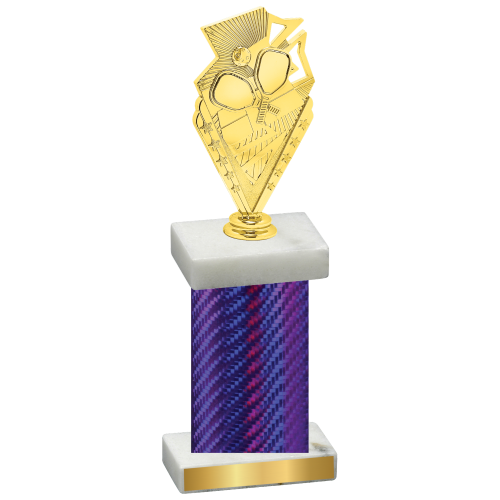 Single Purple Carbon Fiber Pickleball Trophy