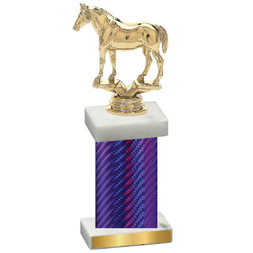 Single Purple Carbon Fiber Horses Trophy