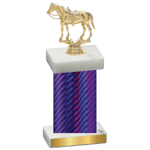 Single Purple Carbon Fiber Horses Trophy