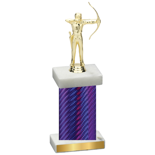 Single Purple Carbon Fiber Archery Trophy