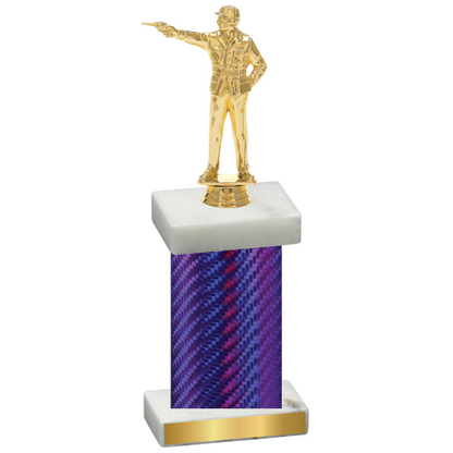 Single Purple Carbon Fiber Shooter Trophy