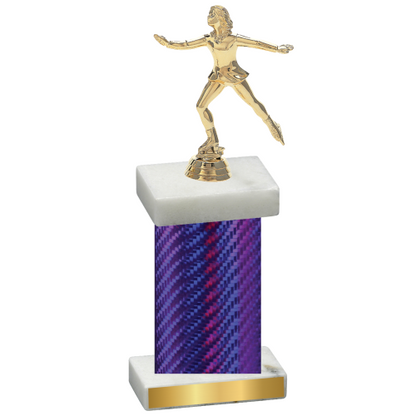 Single Purple Carbon Fiber Skater Trophy