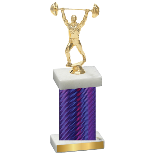 Single Purple Carbon Fiber Weights Trophy