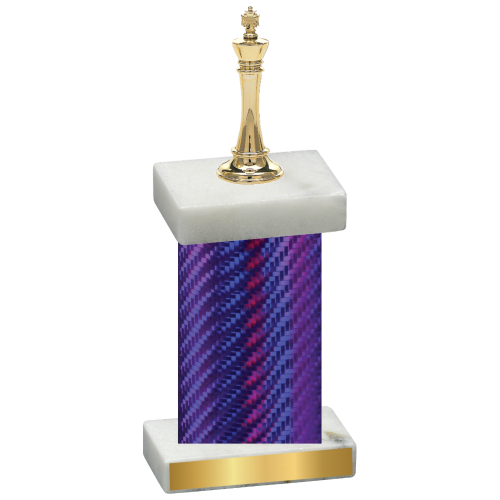 Single Purple Carbon Fiber Chess Trophy