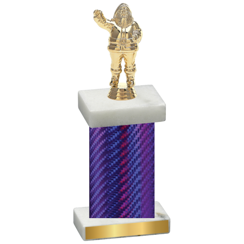 Single Purple Carbon Fiber Holiday Trophy