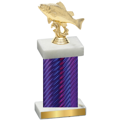 Single Purple Carbon Fiber Fishing Trophy