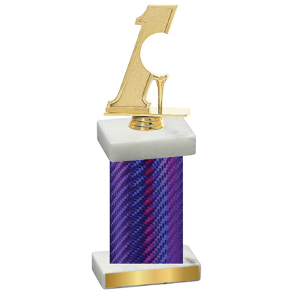 Single Purple Carbon Fiber Golf Trophy