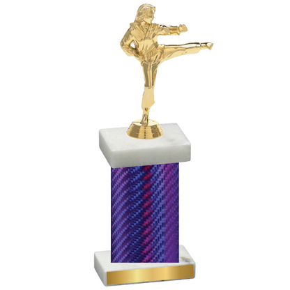 Single Purple Carbon Fiber Karate Trophy