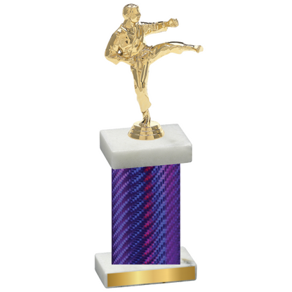 Single Purple Carbon Fiber Karate Trophy