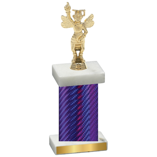 Single Purple Carbon Fiber Academics Trophy