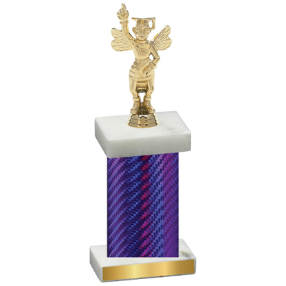 Single Purple Carbon Fiber Academics Trophy