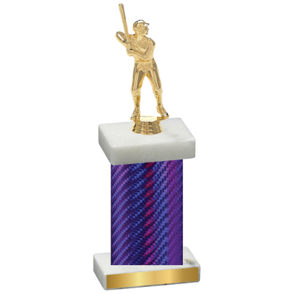 Single Purple Carbon Fiber Baseball Trophy