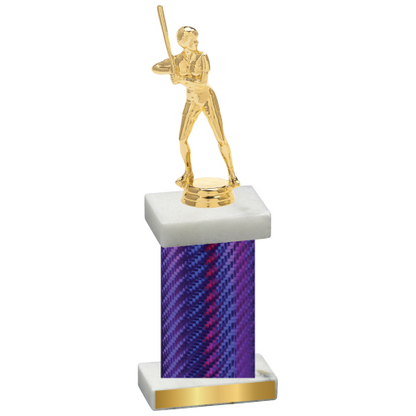 Single Purple Carbon Fiber Softball Trophy