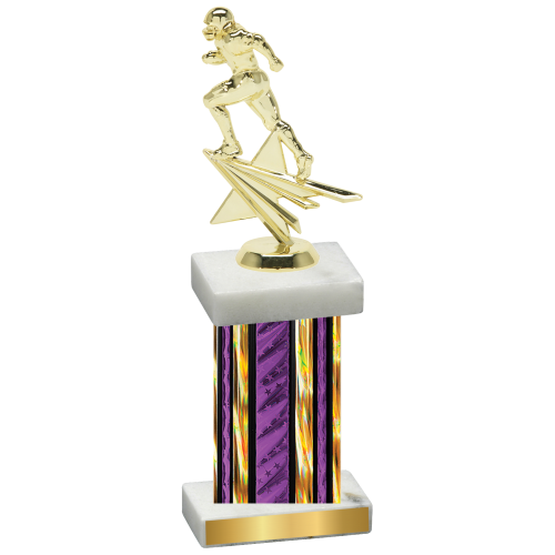 Single Purple Glacier Football Trophy