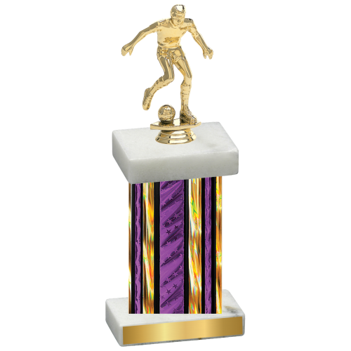 Single Purple Glacier Soccer Trophy