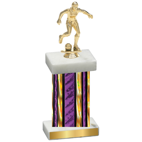 Single Purple Glacier Soccer Trophy