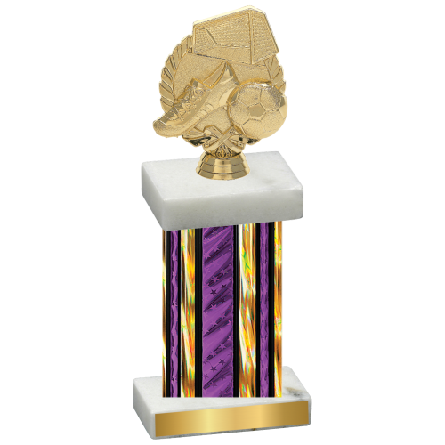 Single Purple Glacier Soccer Trophy