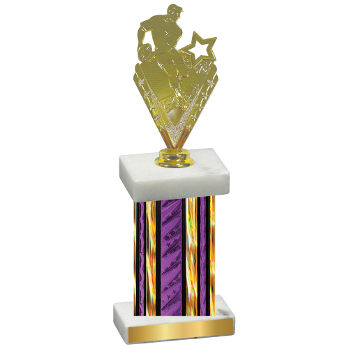 Single Purple Glacier Rugby Trophy